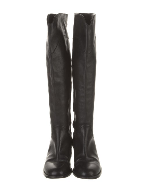 Chanel Interlocking CC Logo Leather Riding Boots