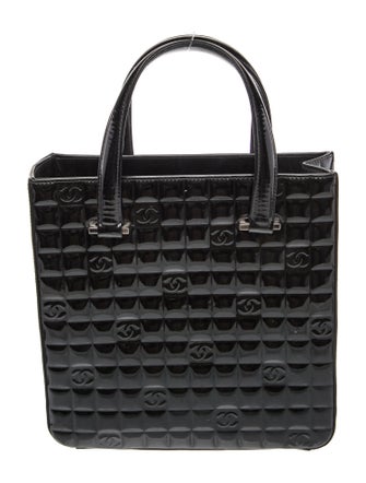Chanel Patent Chocolate Bar Tote