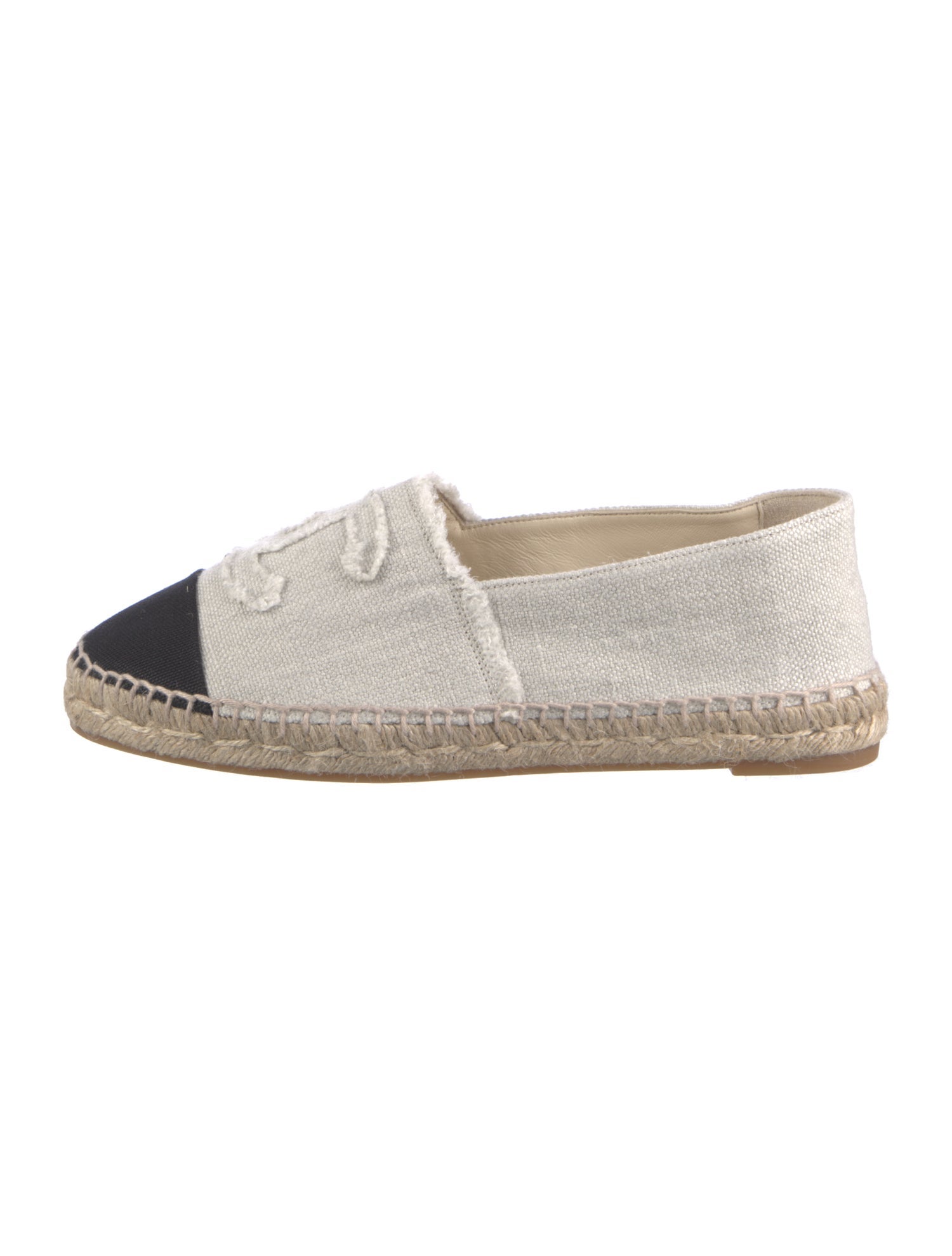 Chanel Interlocking CC Logo Canvas Espadrilles