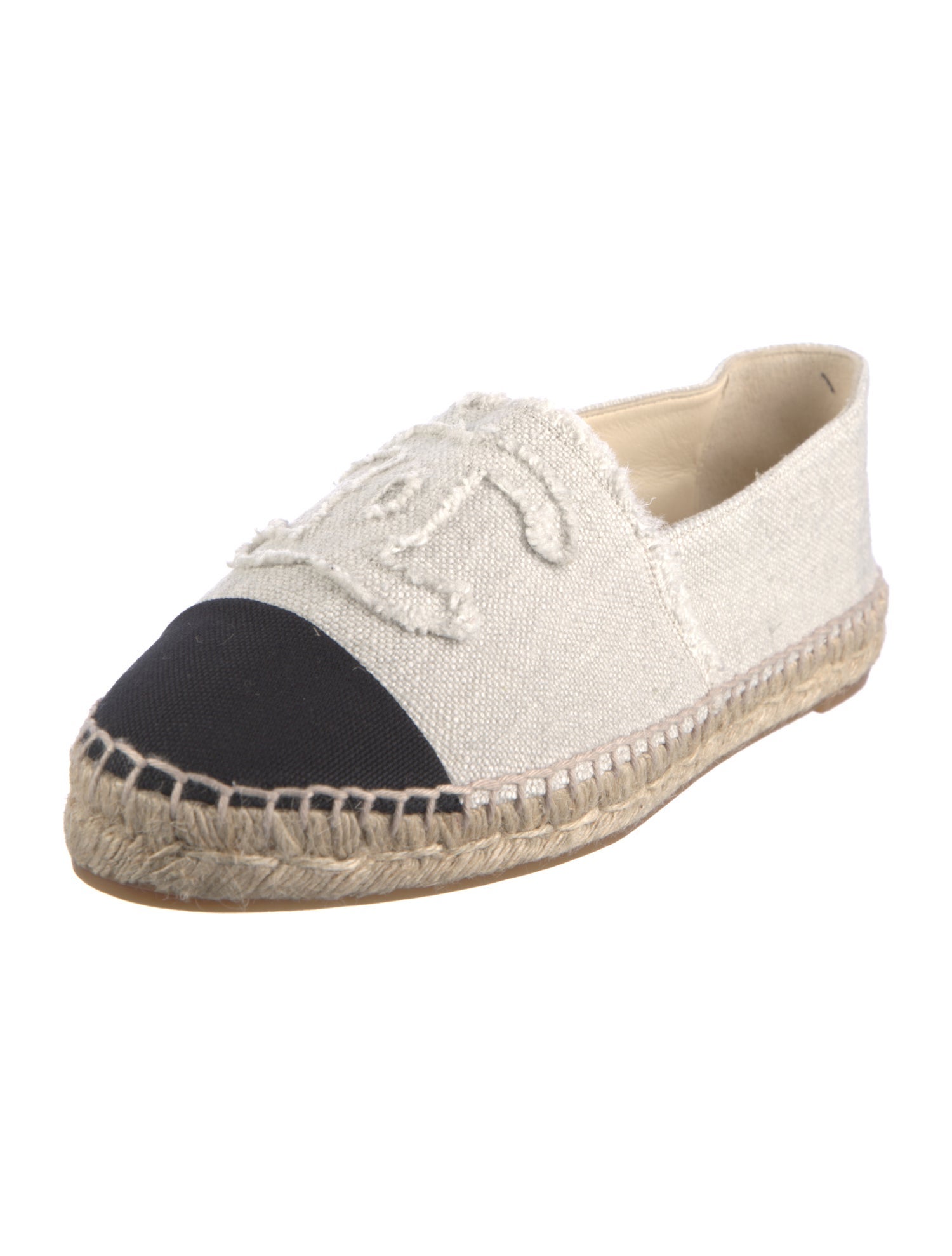 Chanel Interlocking CC Logo Canvas Espadrilles