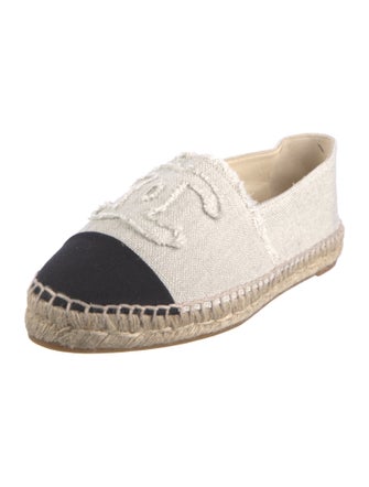 Chanel Interlocking CC Logo Canvas Espadrilles