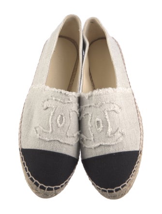 Chanel Interlocking CC Logo Canvas Espadrilles