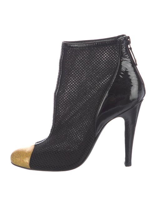 Chanel Interlocking CC Logo Mesh Boots