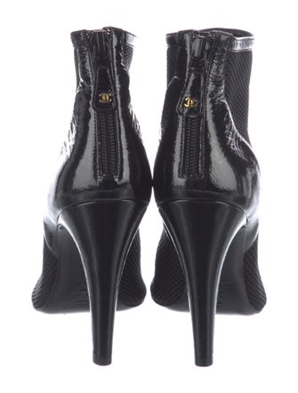 Chanel Interlocking CC Logo Mesh Boots