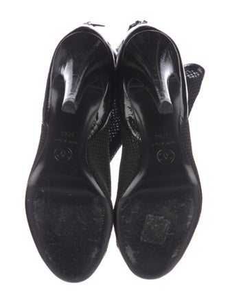 Chanel Interlocking CC Logo Mesh Boots
