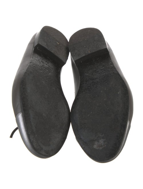 Chanel Interlocking CC Logo Leather Ballet Flats