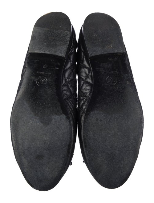 Chanel Interlocking CC Logo Leather Ballet Flats