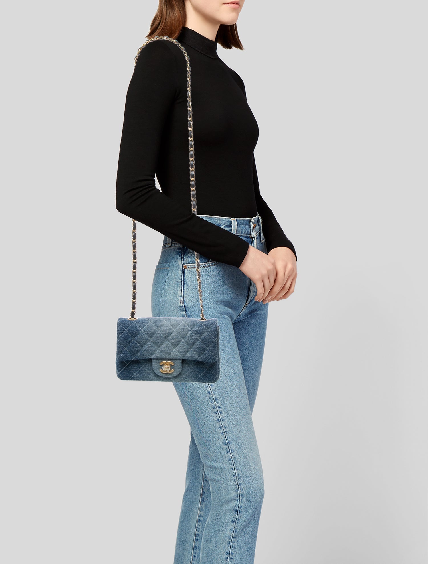 Chanel Rectangular Mini Ombre Denim Flap Bag