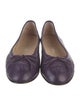 Chanel 2008 Interlocking CC Logo Ballet Flats