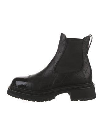 Chanel 2023 Quilted Pattern Chelsea Boots