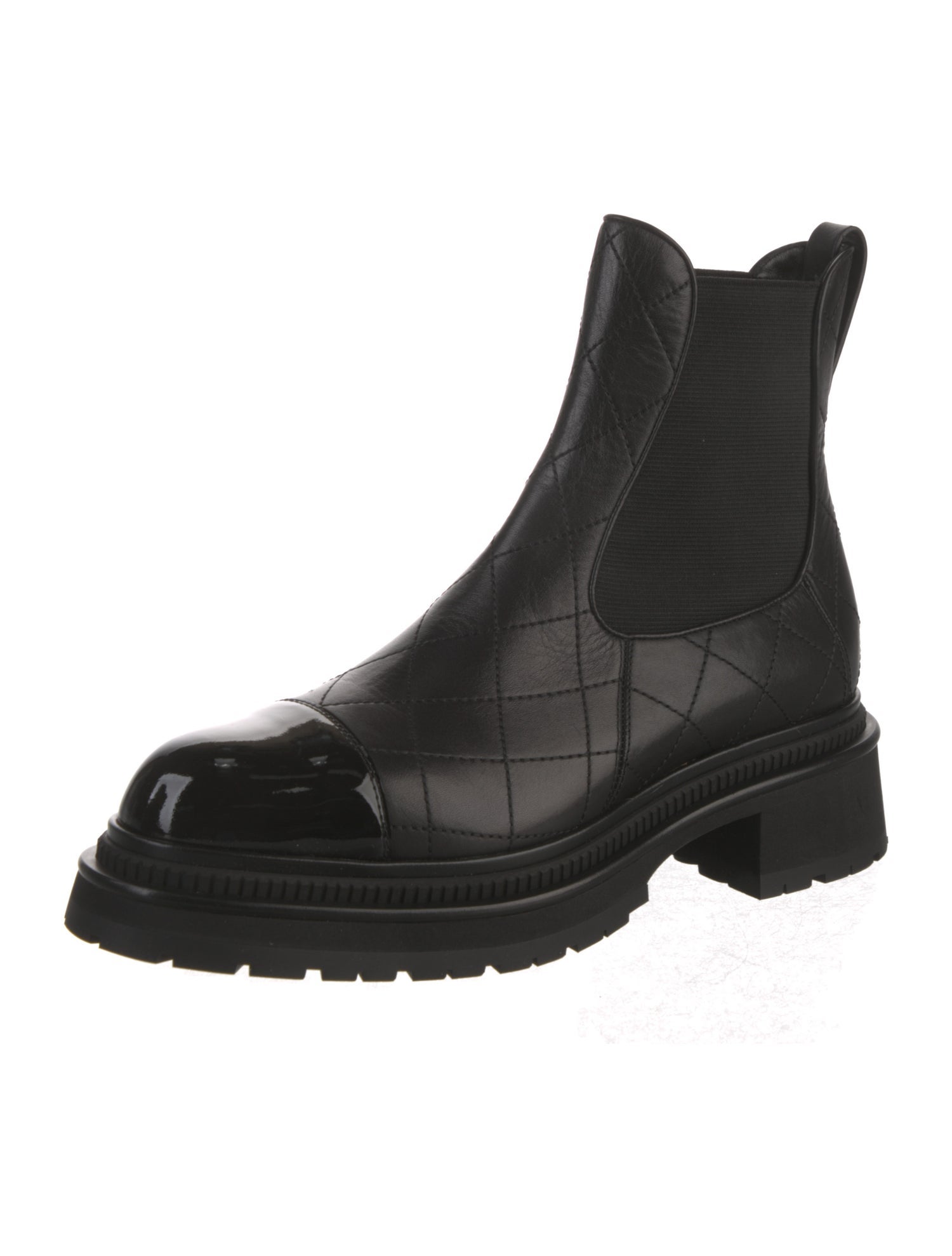 Chanel 2023 Quilted Pattern Chelsea Boots