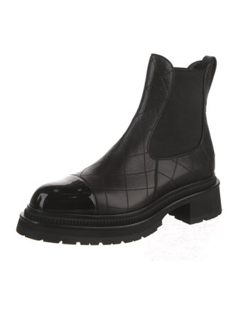 Chanel 2023 Quilted Pattern Chelsea Boots