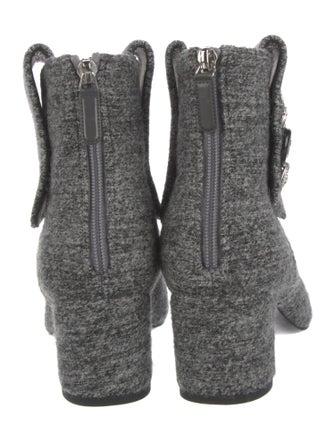 Chanel Interlocking CC Logo Wool Boots
