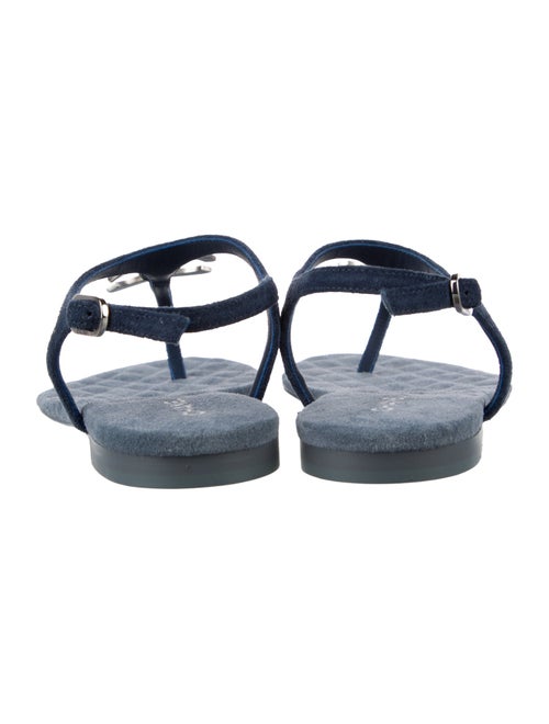 Chanel 2018 Interlocking CC Logo T-Strap Sandals