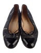 Chanel Interlocking CC Logo Leather Ballet Flats