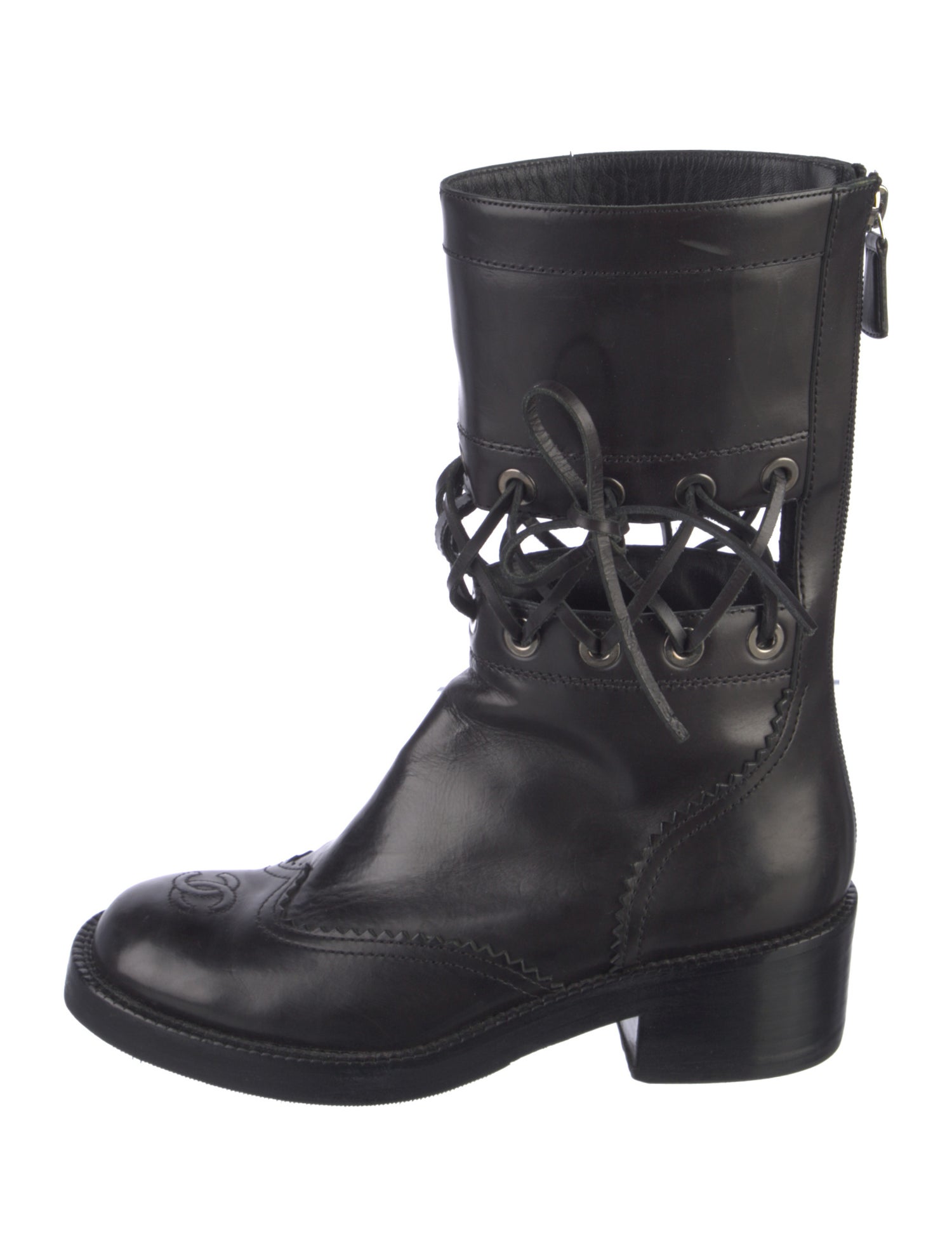 Chanel 2016 Interlocking CC Logo Boots