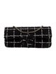 Chanel Tweed E/W Camellia Flap Bag