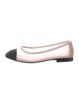 Chanel Interlocking CC Logo Mesh Ballet Flats