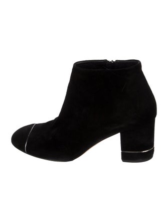 Chanel Interlocking CC Logo Suede Boots