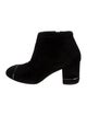 Chanel Interlocking CC Logo Suede Boots