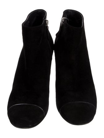 Chanel Interlocking CC Logo Suede Boots