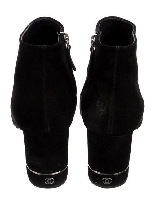 Chanel Interlocking CC Logo Suede Boots