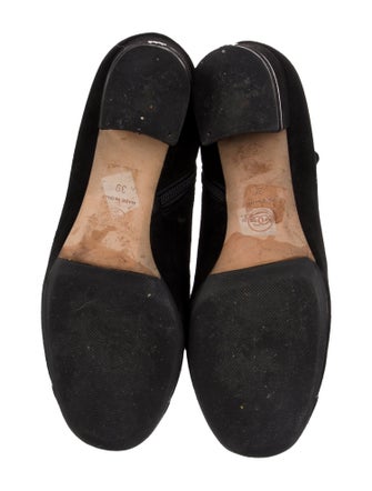 Chanel Interlocking CC Logo Suede Boots