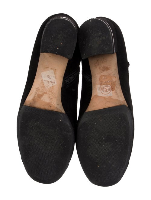 Chanel Interlocking CC Logo Suede Boots