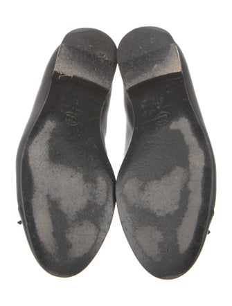 Chanel Interlocking CC Logo Leather Ballet Flats