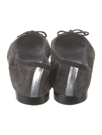 Chanel Interlocking CC Logo Suede Flats