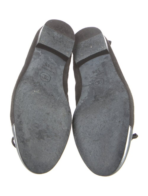 Chanel Interlocking CC Logo Suede Flats