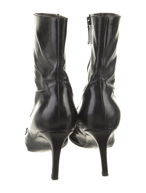 Chanel Camellia Accent Leather Boots