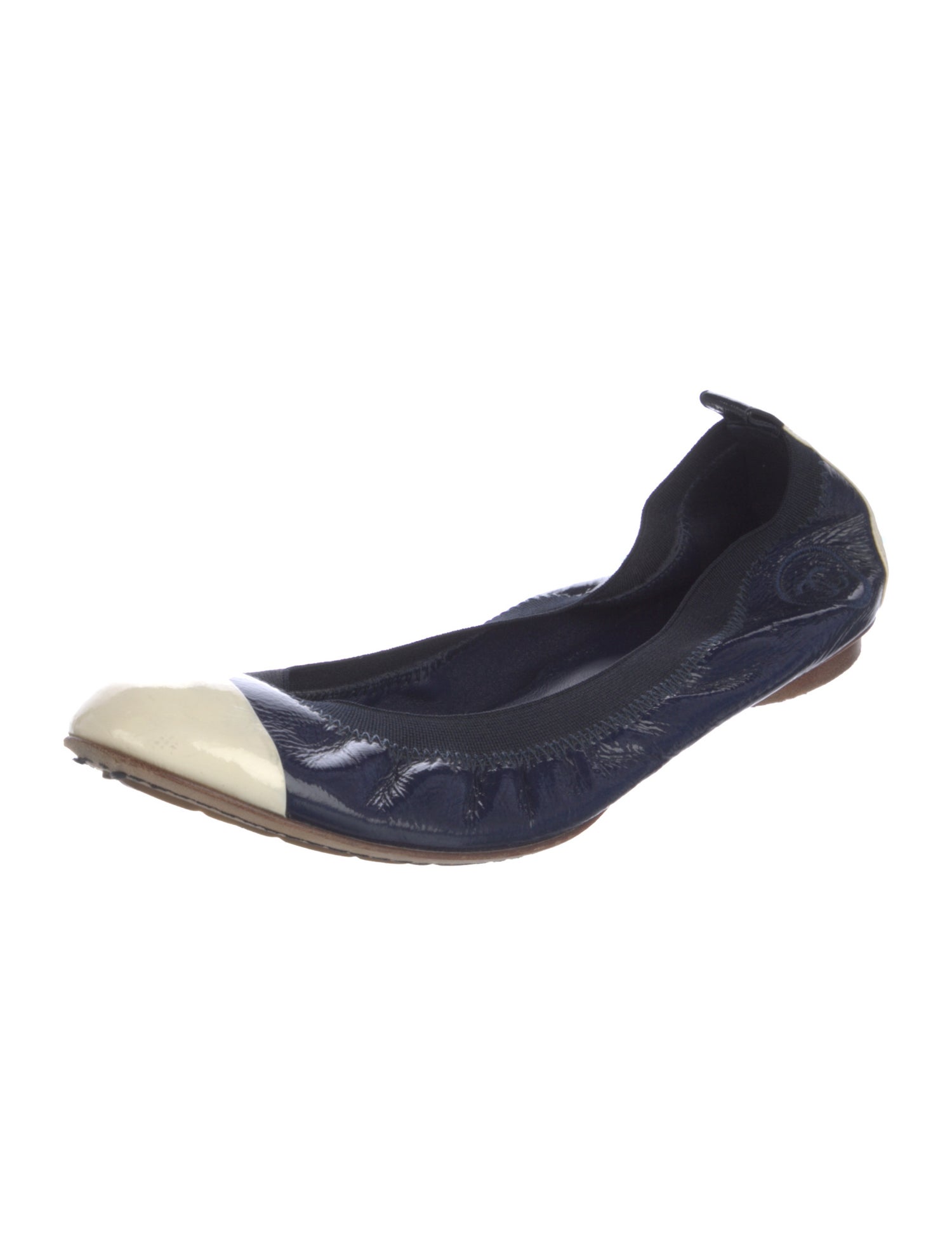 Chanel 2008 Interlocking CC Logo Ballet Flats