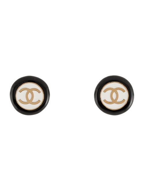 Chanel 2024 Resin CC Clip-On Stud Earrrings