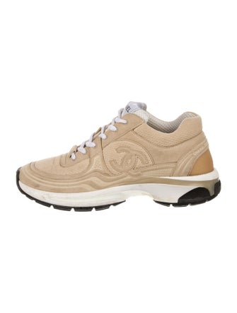 Chanel Interlocking CC Logo Suede Chunky Sneakers
