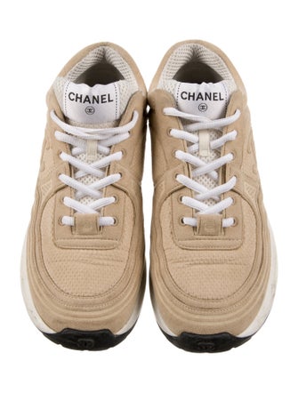 Chanel Interlocking CC Logo Suede Chunky Sneakers