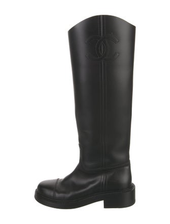 Chanel 2024 Interlocking CC Logo Riding Boots