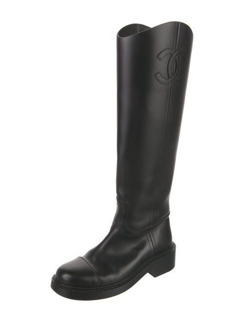 Chanel 2024 Interlocking CC Logo Riding Boots