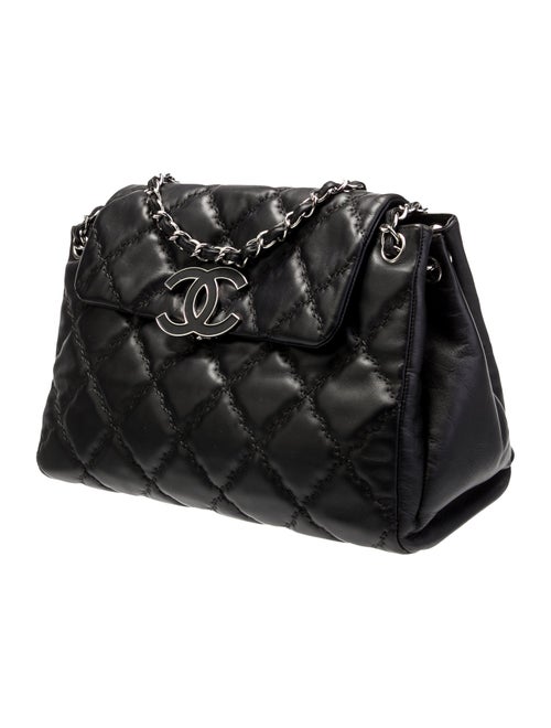 Chanel Large Double Stitch Hamptons CC Accordion Flap Bag