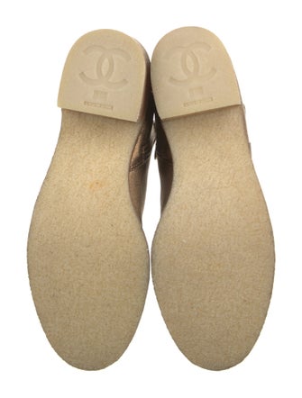 Chanel Interlocking CC Logo Leather Moto Boots