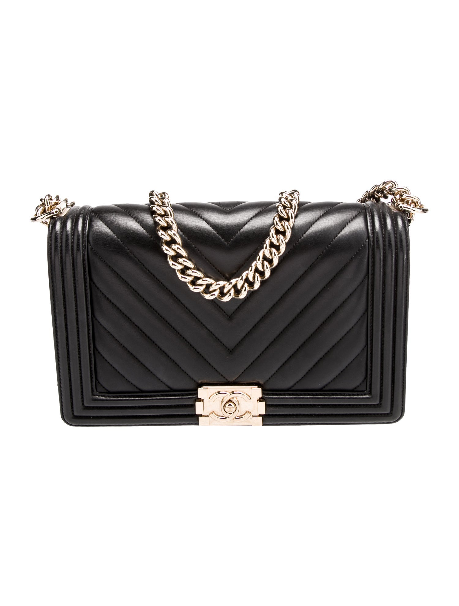 Chanel Large Chevron Boy Bag