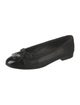 Chanel Interlocking CC Logo Leather Ballet Flats