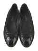 Chanel Interlocking CC Logo Leather Ballet Flats