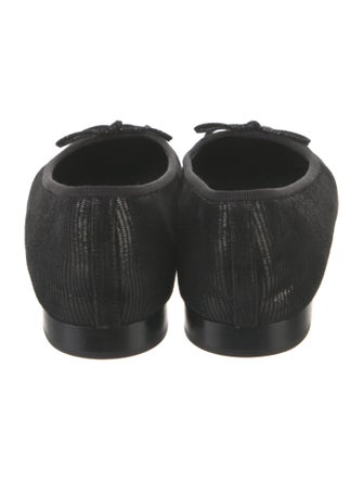 Chanel Interlocking CC Logo Leather Ballet Flats