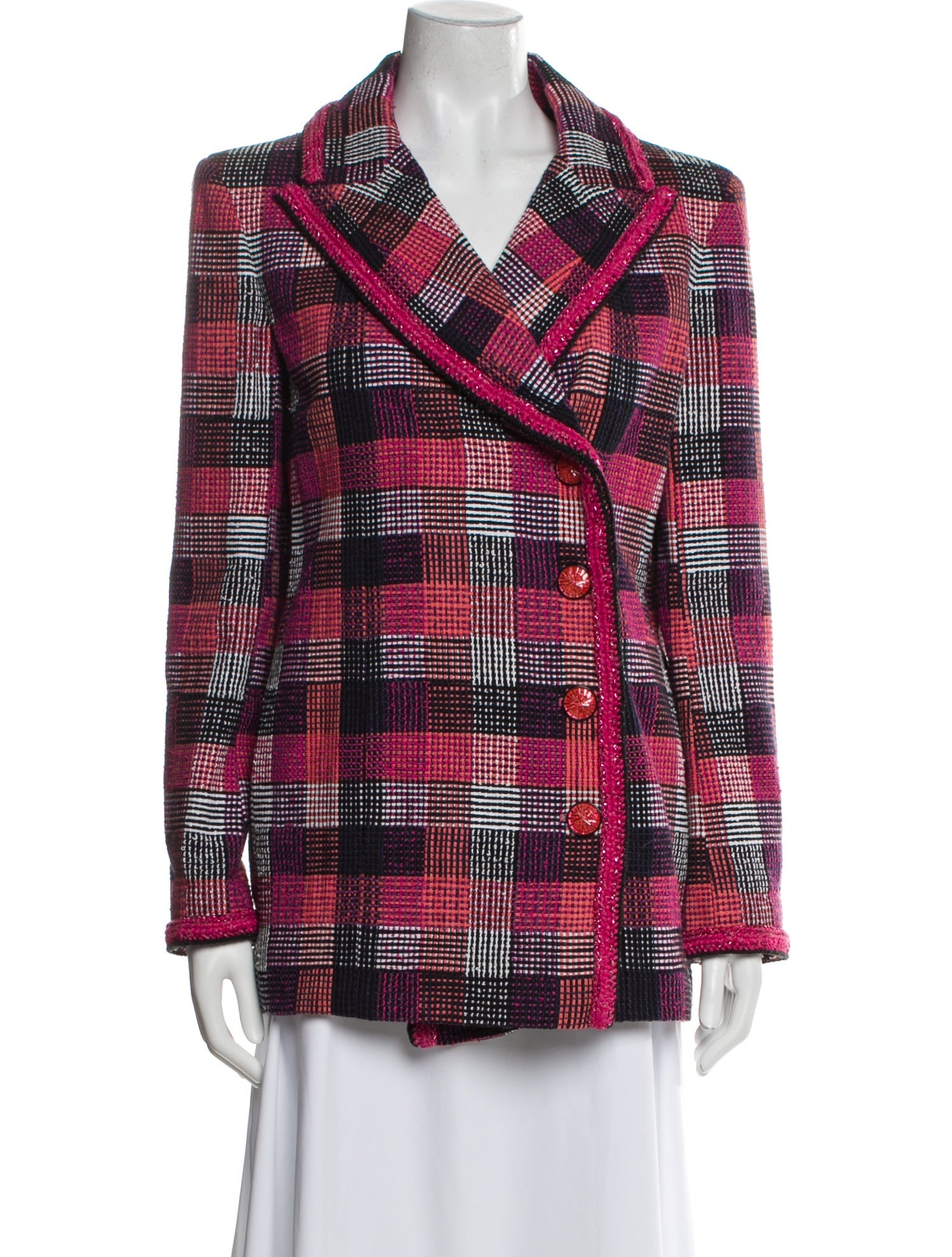 Chanel 2020 Plaid Print Blazer
