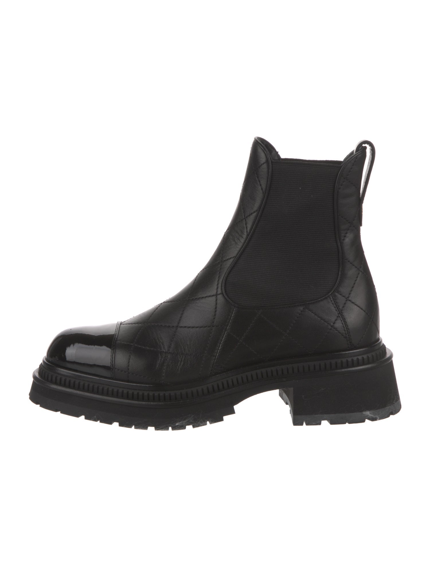 Chanel 2023 Quilted Pattern Chelsea Boots