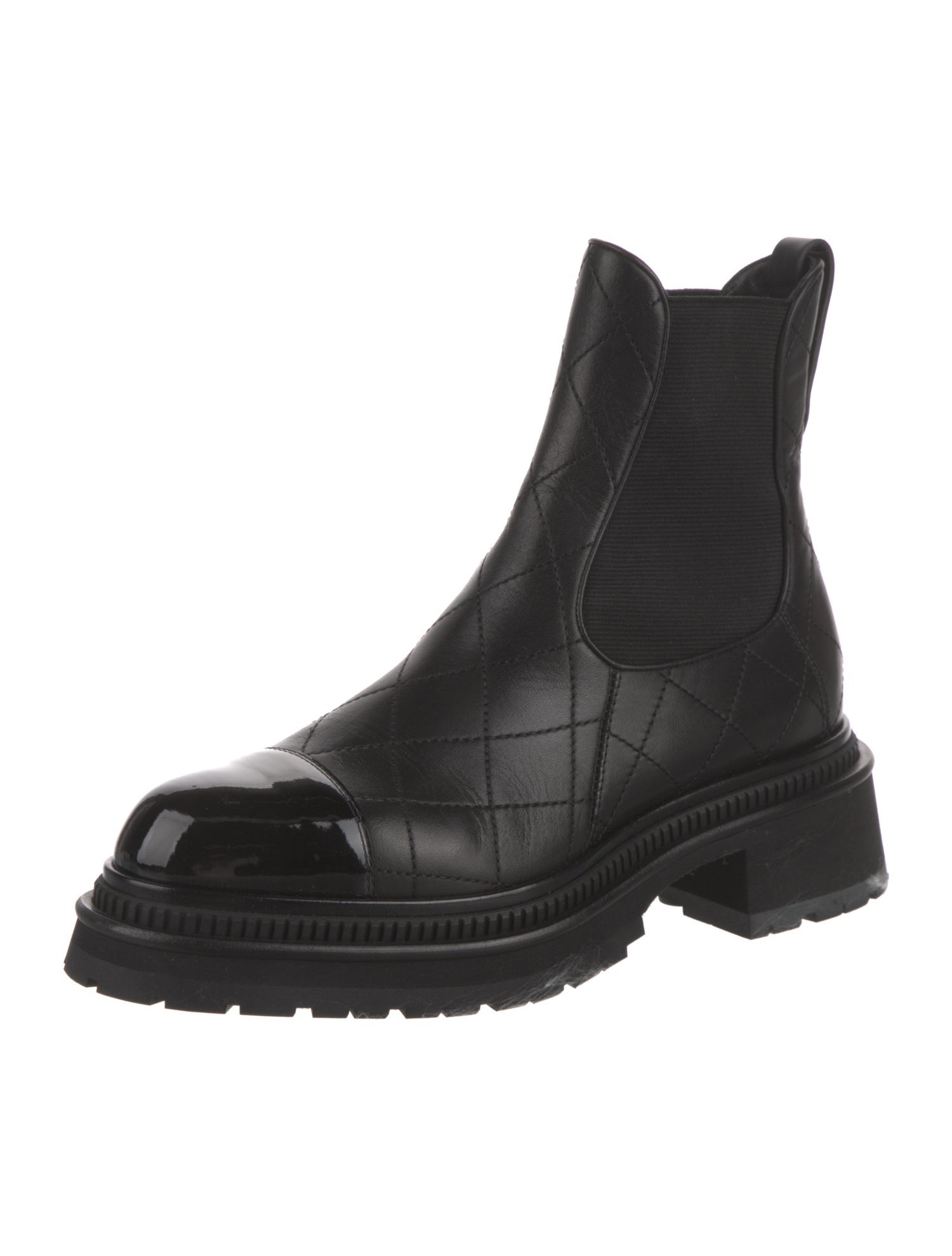 Chanel 2023 Quilted Pattern Chelsea Boots
