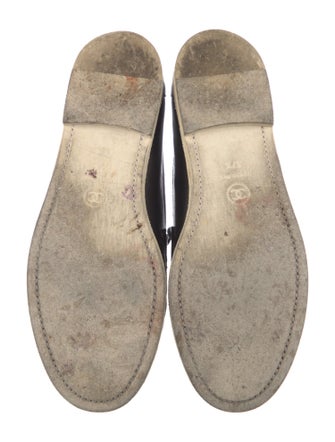 Chanel Interlocking CC Logo Leather Loafers
