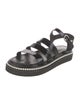 Chanel Interlocking CC Logo Patent Leather Slingback Sandals