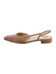 Chanel Interlocking CC Logo Wool Slingback Flats